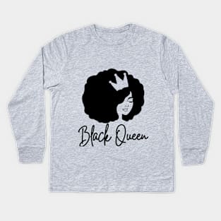 black queen Kids Long Sleeve T-Shirt